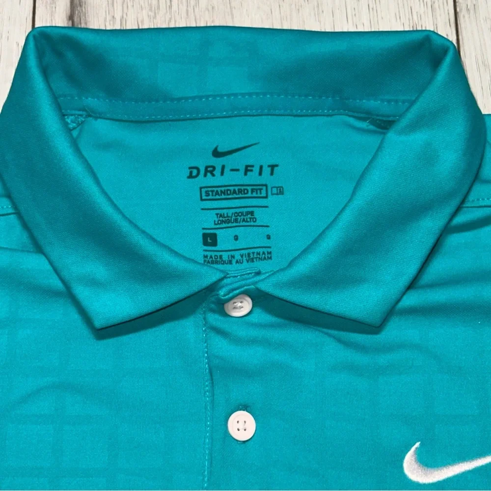Nike Men's Dri-Fit Aqua Polo Golf Fish Every day wear Shirt size Large